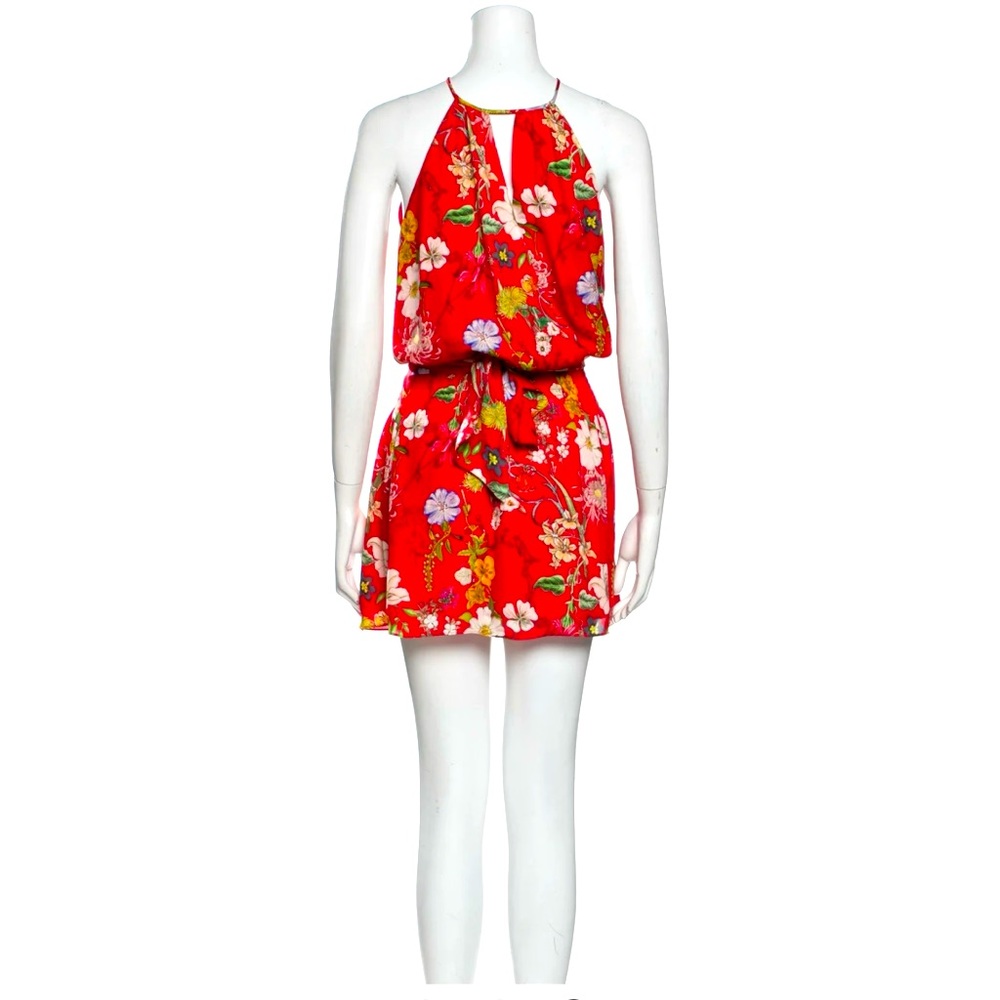 Parker Dress Red Floral Silk Dress